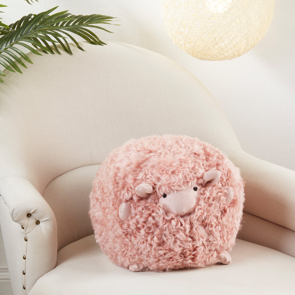 Baby Lamb Round Puffs/Throw Pillows