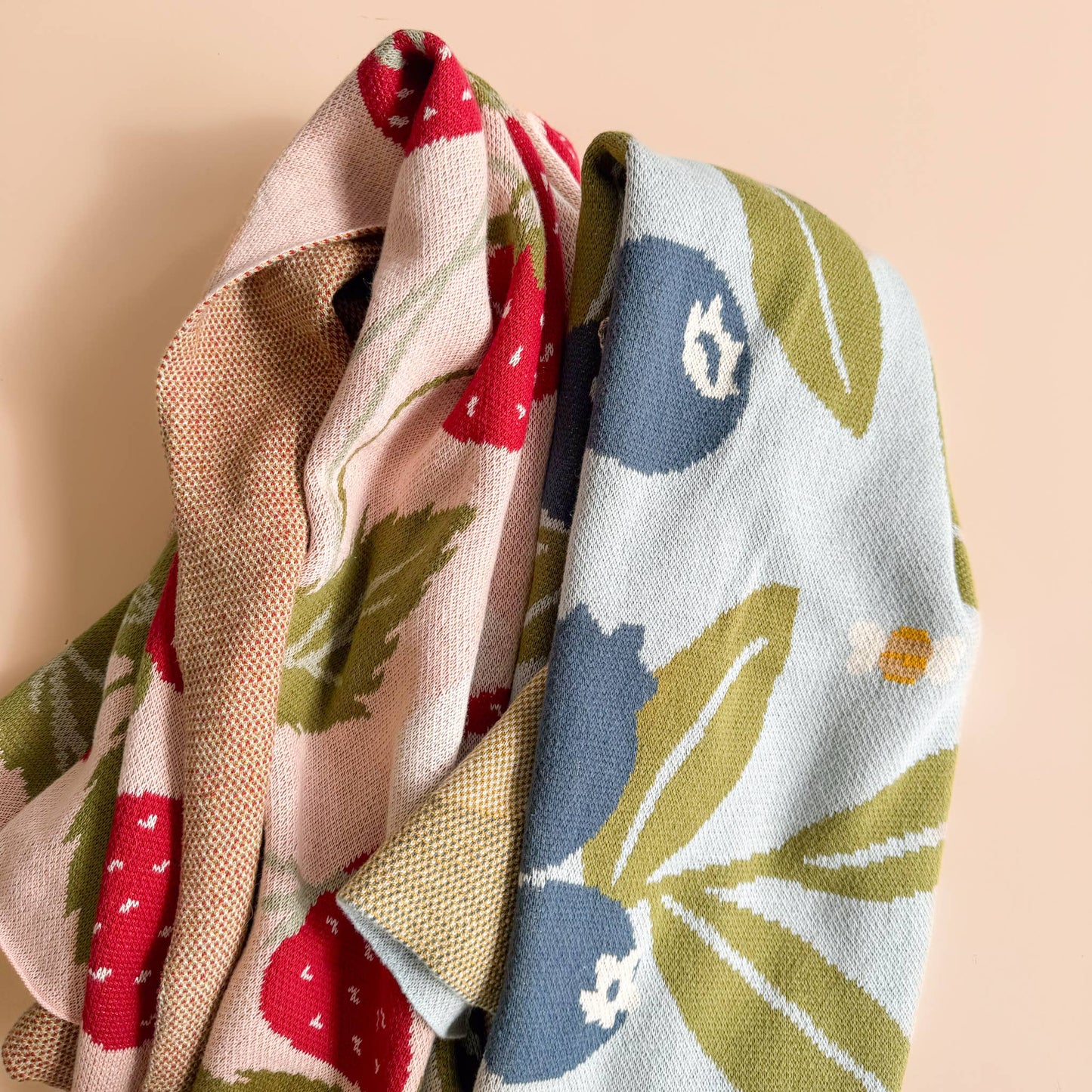 Blanket, Strawberry Bunny | Organic Cotton Kids & Baby Decor