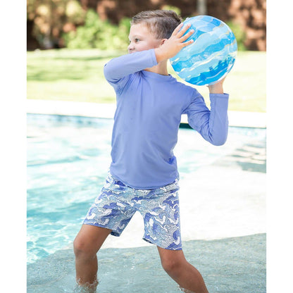 Boys Ocean Camo Swim Trunks