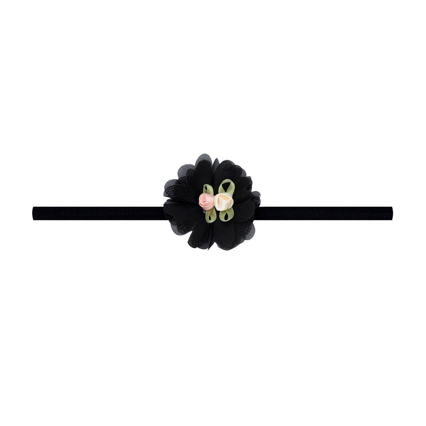 Baby Bling® Flower Skinny soft nylon headband