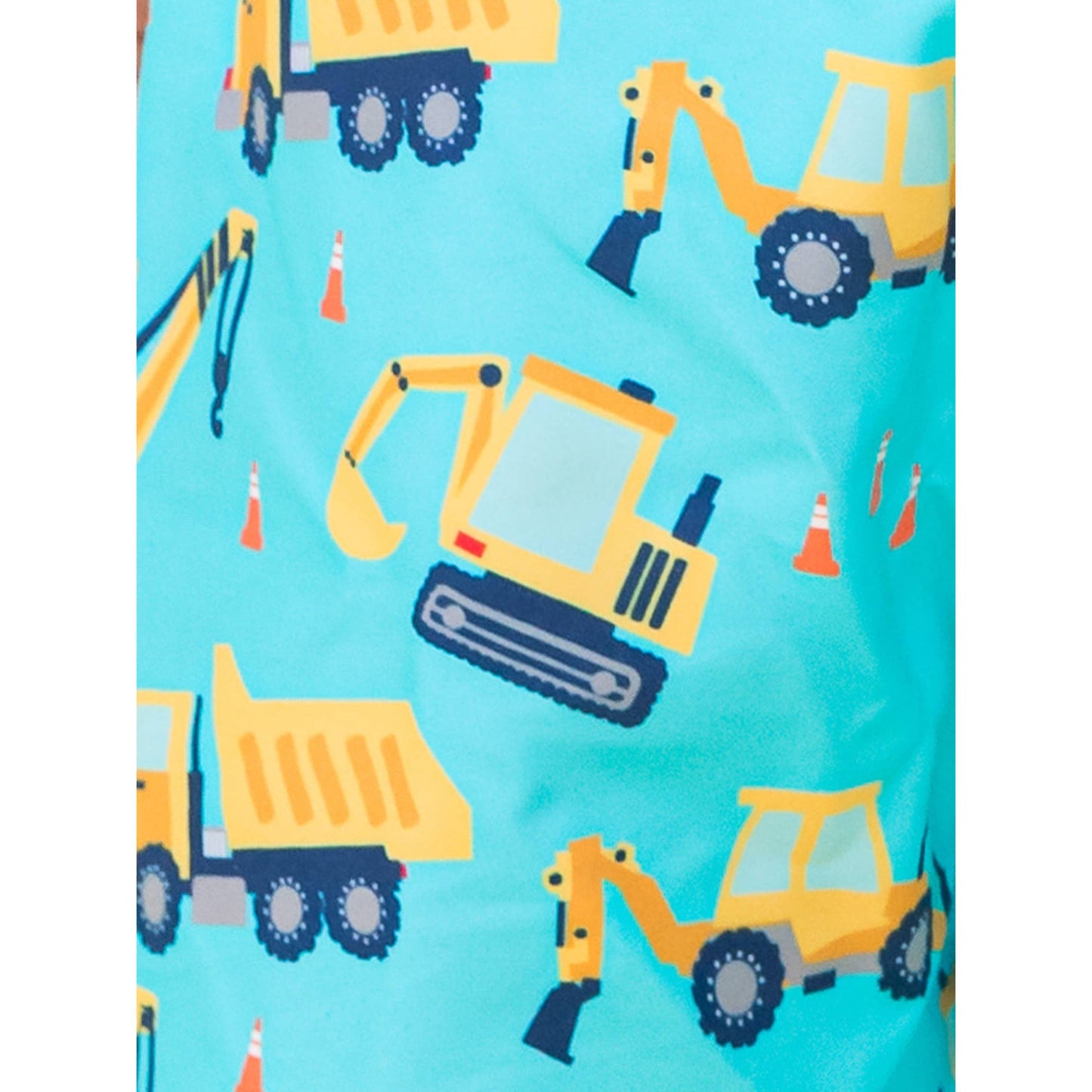 Baby Boys Under Construction Long Sleeve One Piece Rash Guard Swimsuit