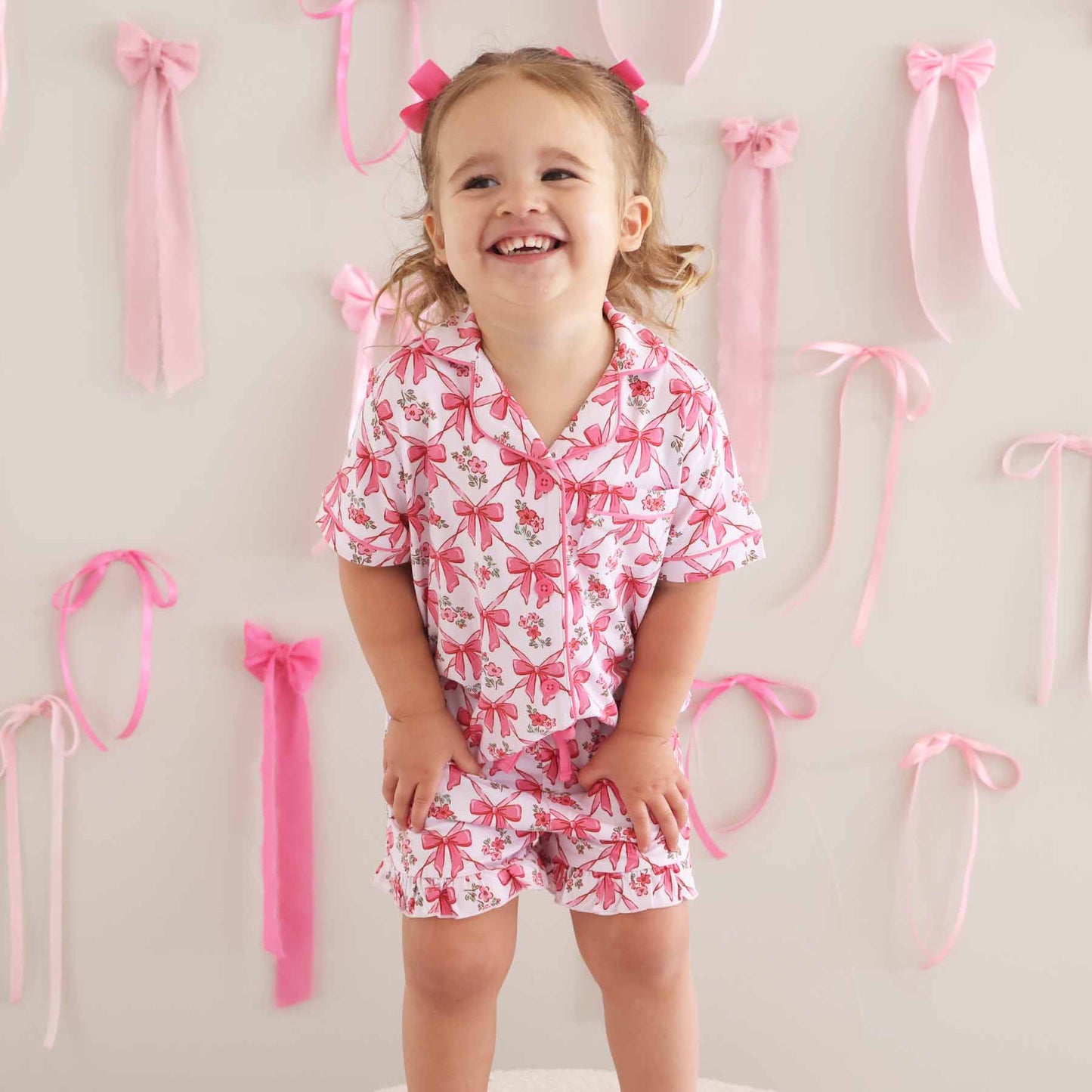 Two Piece Short Lounge Set | Bow Besties