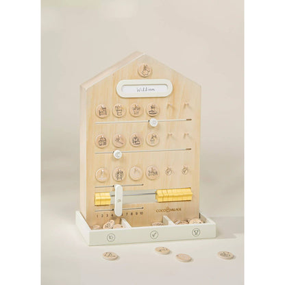 Wooden Routine, Tasks and Rewards Board for Kids 3-in-1