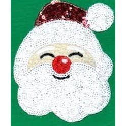 Sequin santa patch long sleeve t-shirt