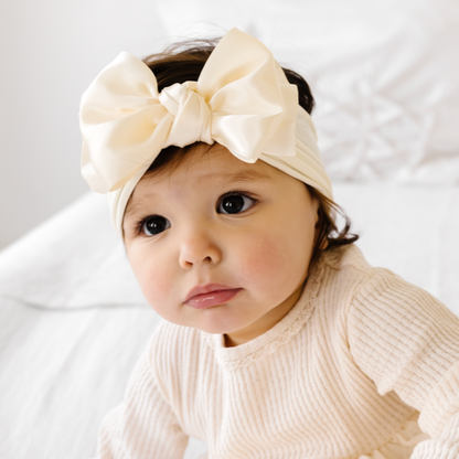 Baby Bling® Satin FAB® soft nylon headband with satin bow