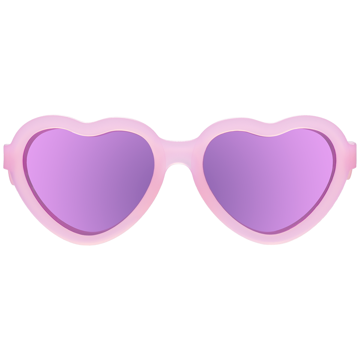 Frosted Pink Heart | Purple Polarized Mirrored Lenses: Ages 0-2