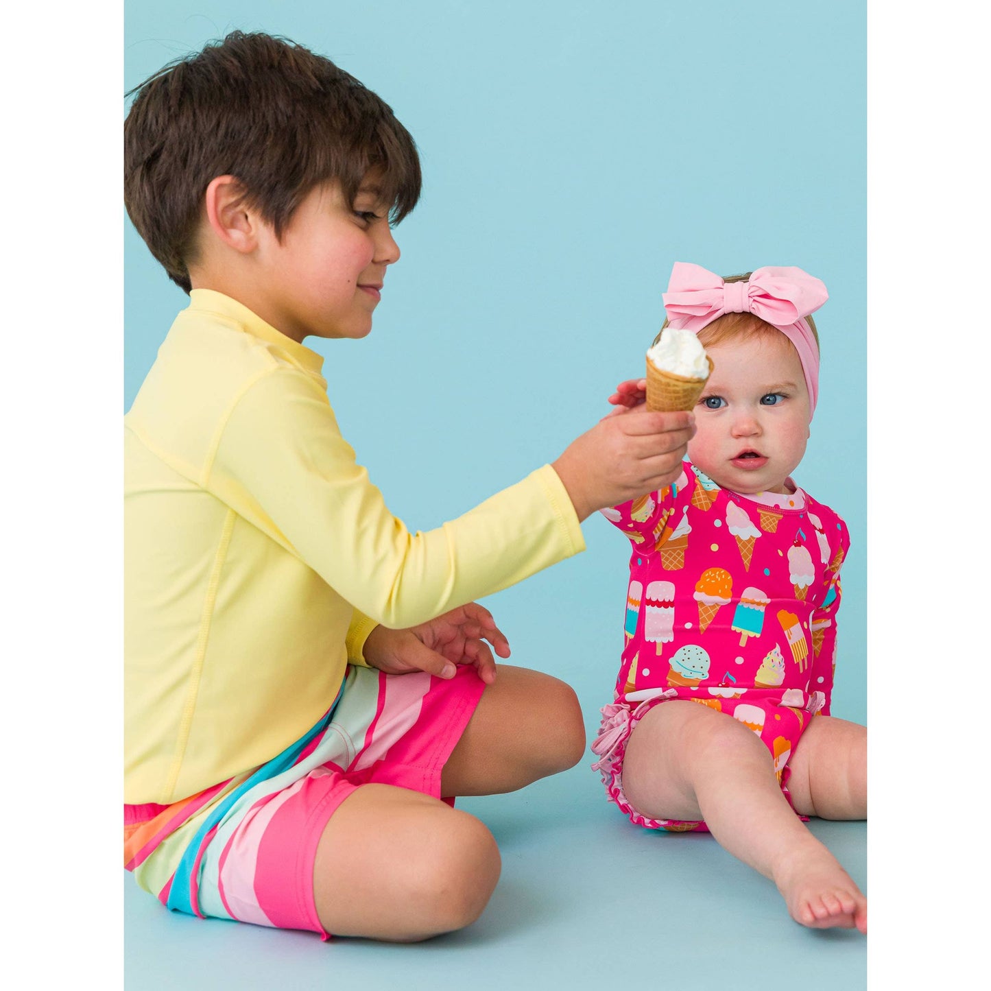 Boys Banana Long Sleeve Rash Guard