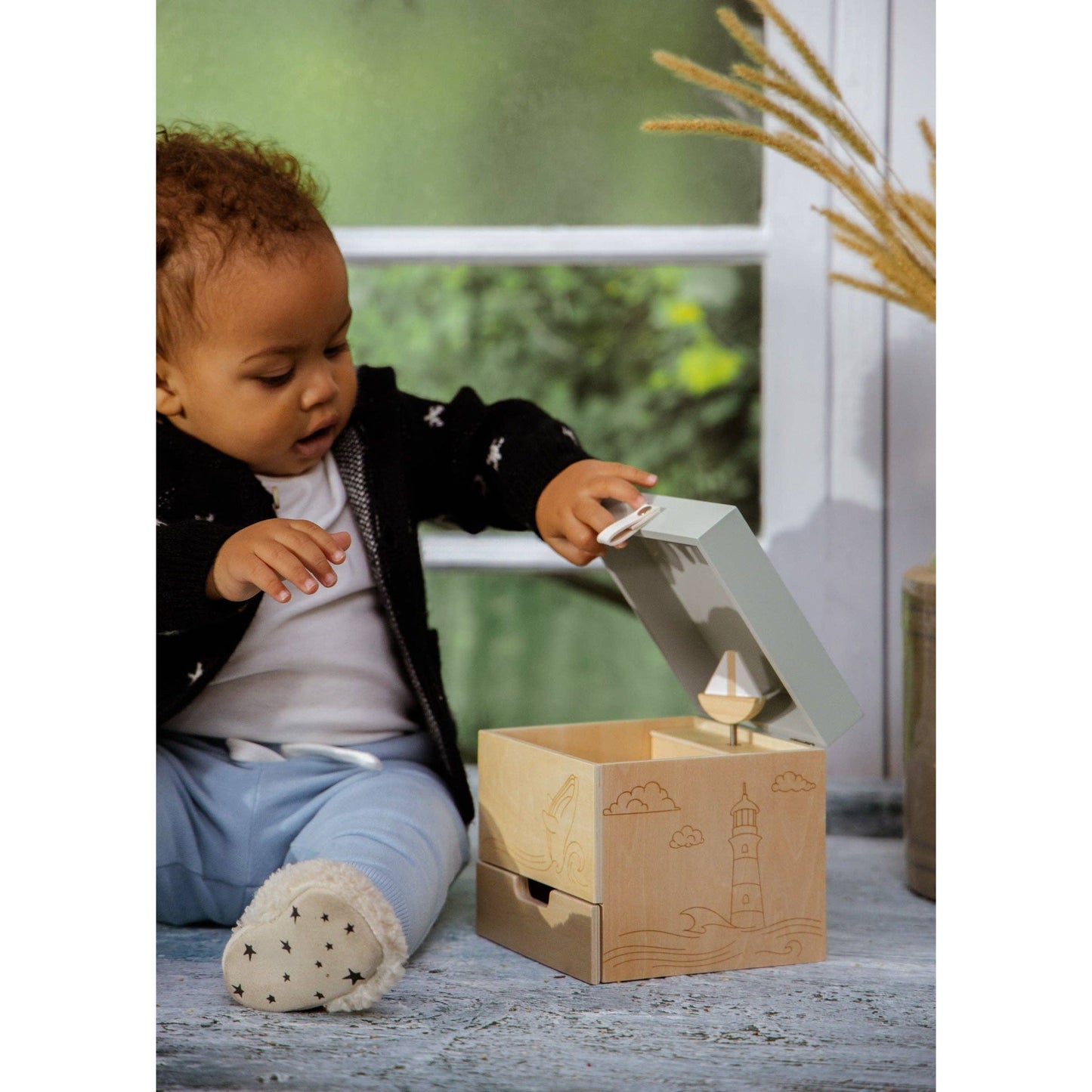 Wooden Musical Souvenir Box - Ocean