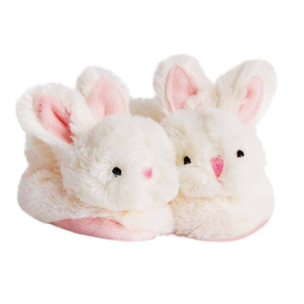 Pink Bunny Booties with Rattle