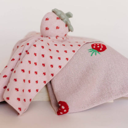 Strawberry - Organic Cotton Jacquard Baby Blanket