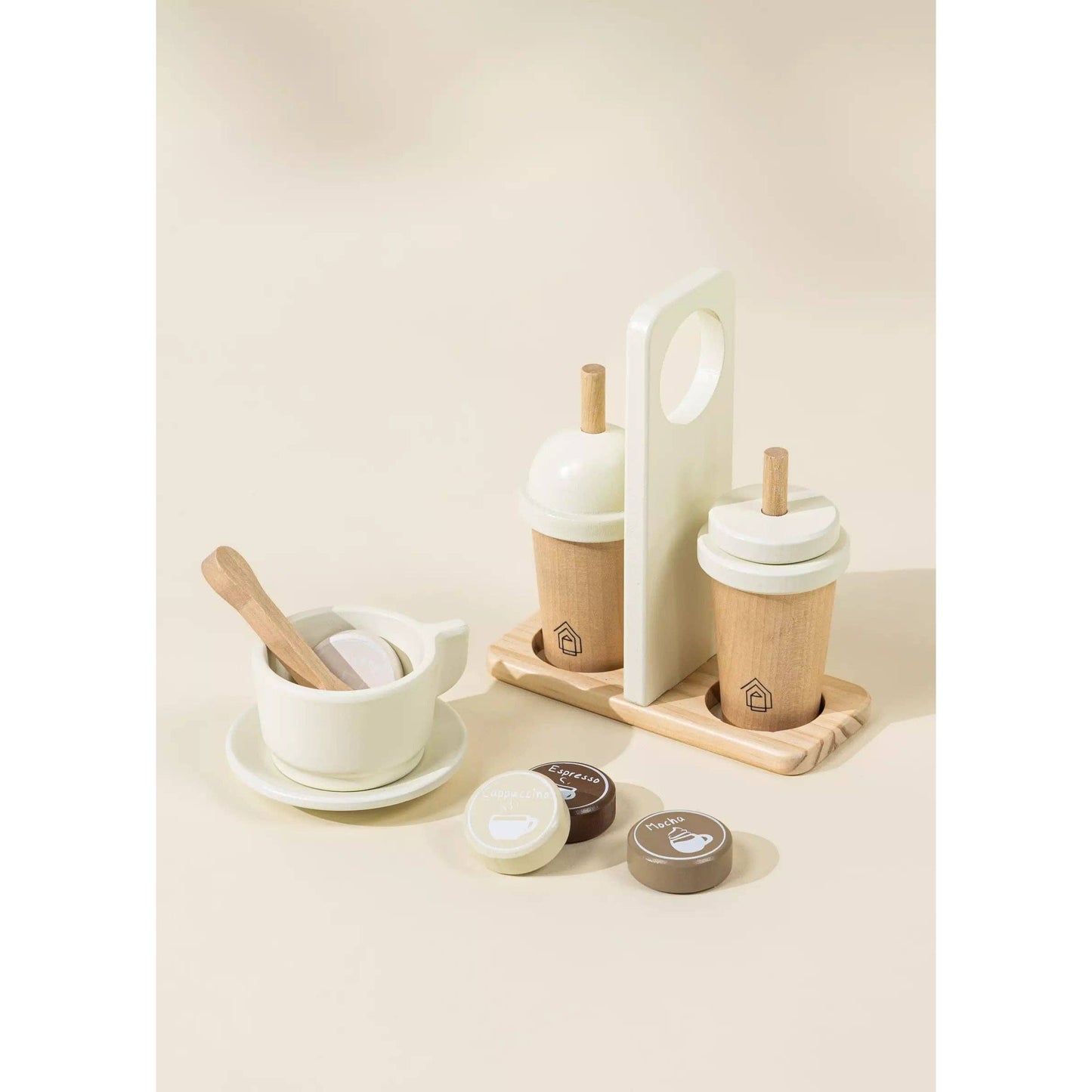 Wooden Coffee Maker Set - Foam