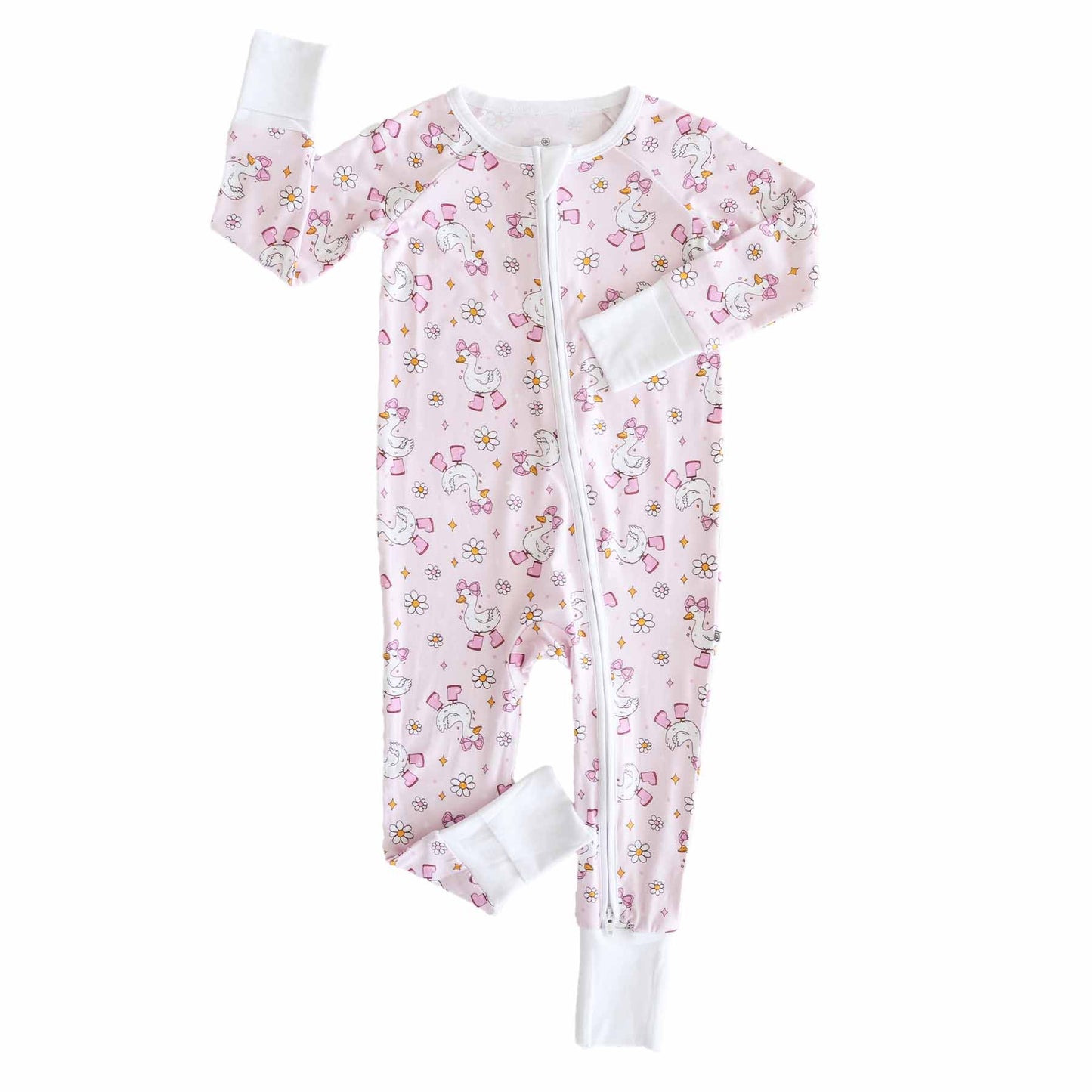 Silly Goose Convertible Zip Romper | Pink