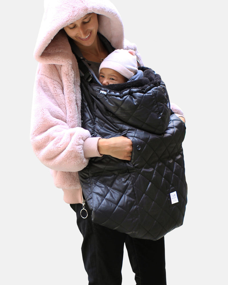 K-Poncho Black Plush