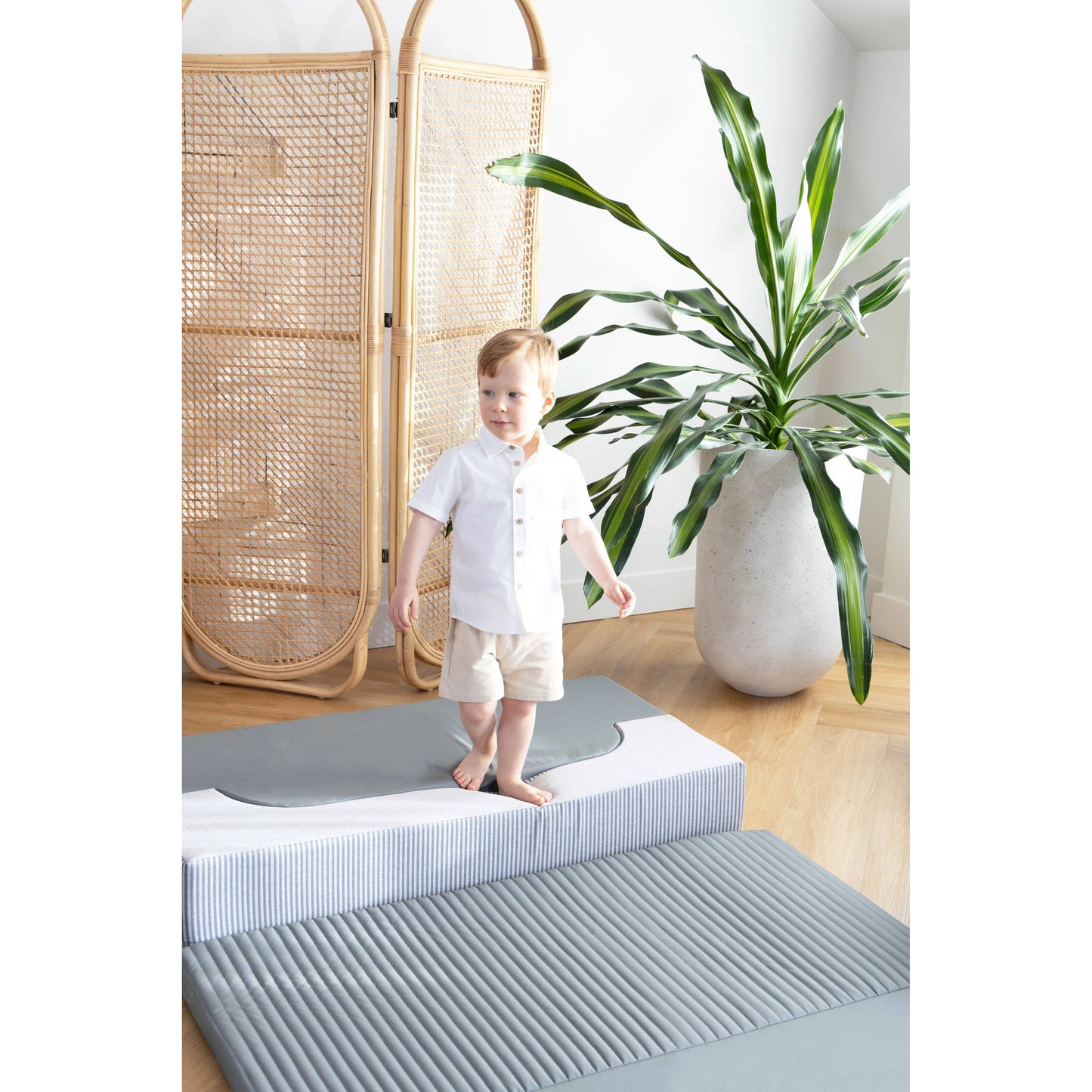 Transformable Vegan Leather Kids Sofa & Cushion - Shades of Night
