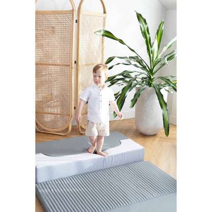 Transformable Vegan Leather Kids Sofa & Cushion - Shades of Night