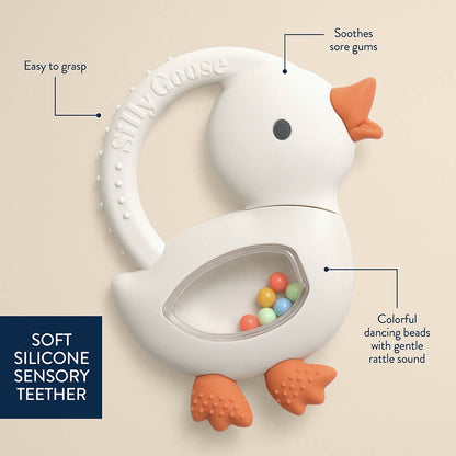 "NEW" Bitzy Shake™ - Silicone Teether with Rattle