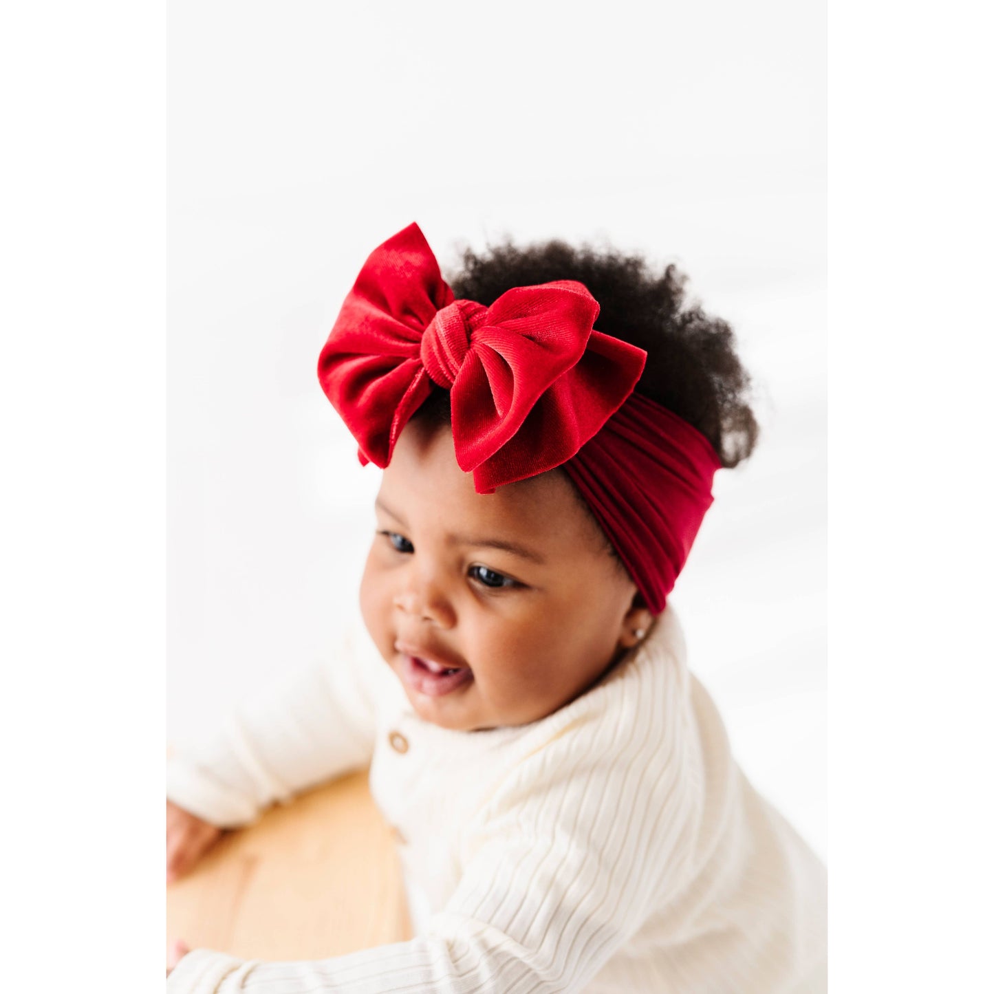 Baby Bling® Velvet FAB® soft nylon headband with velvet bow