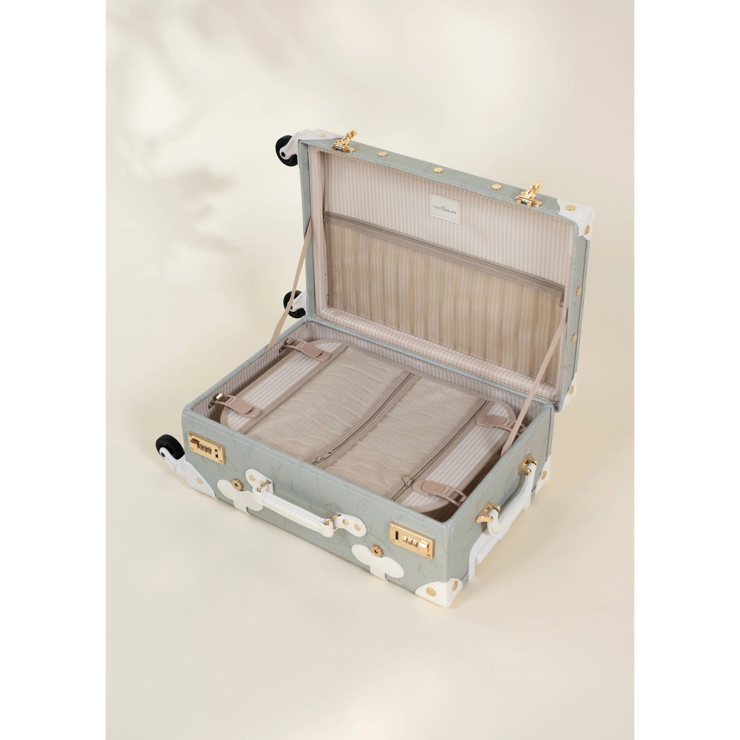 Vegan Leather Carry-On Suitcase - Ocean