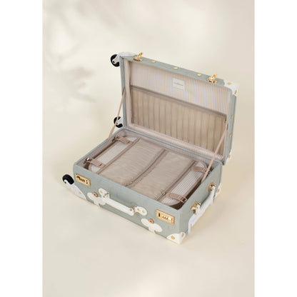 Vegan Leather Carry-On Suitcase - Ocean