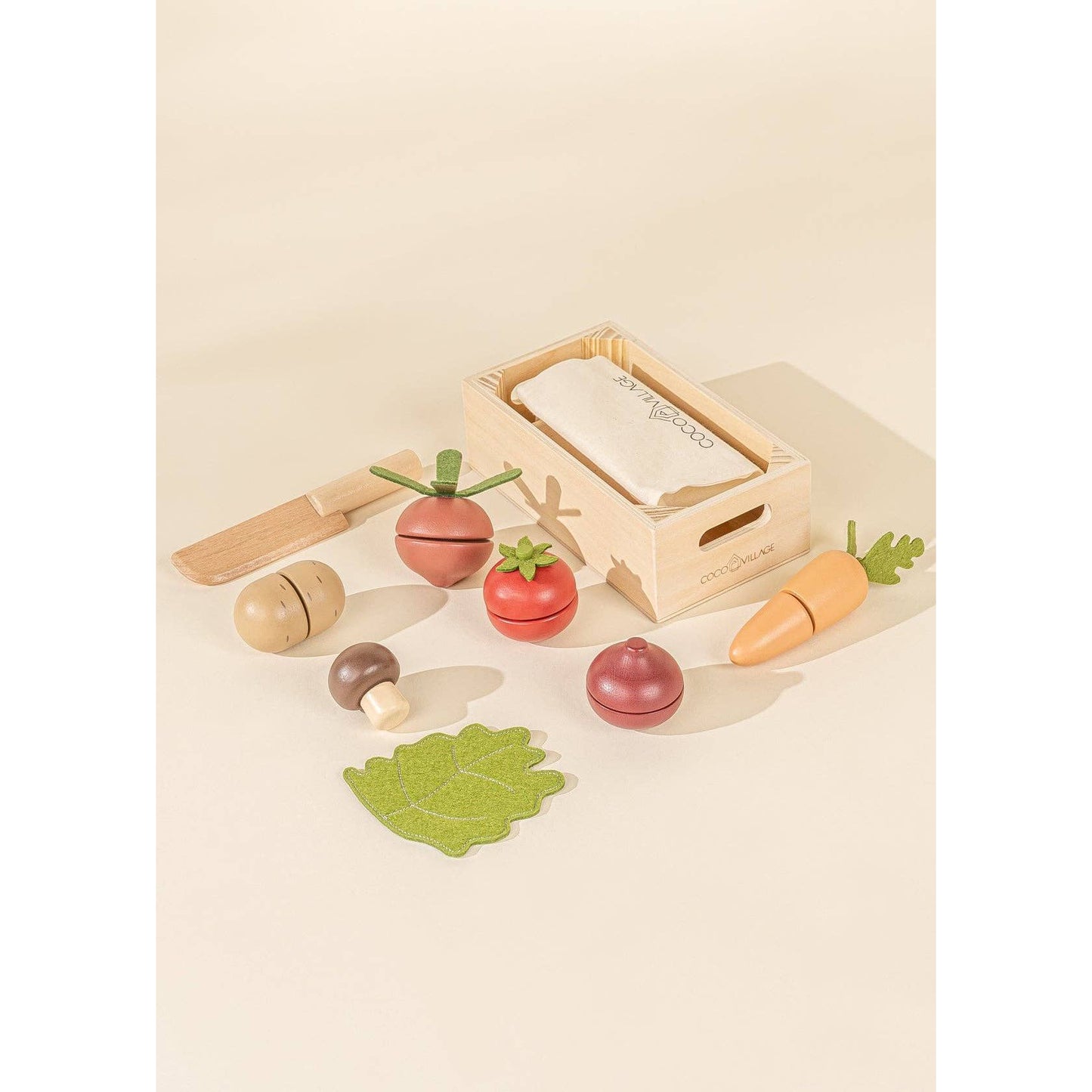 Wooden Vegetables Playset