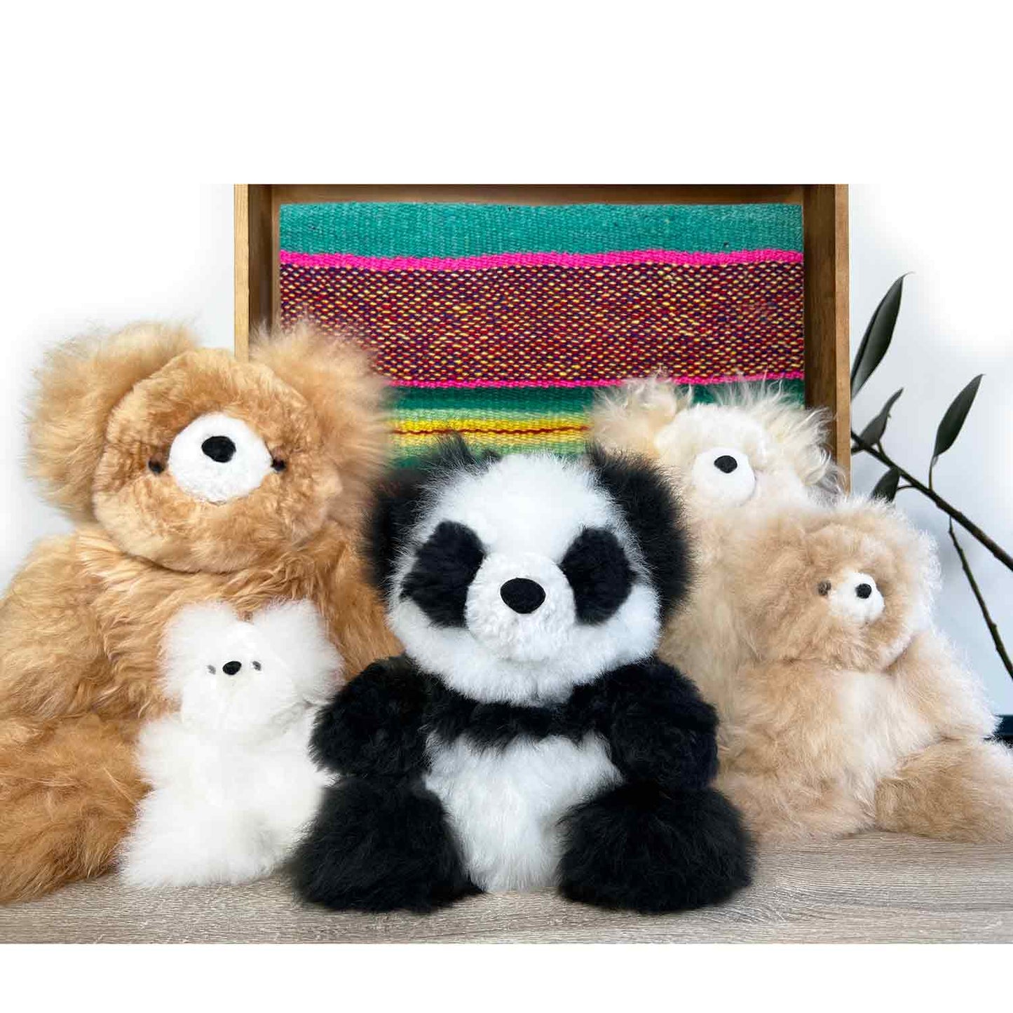 NEW! Alpaca Stuffed Animal - Panda - 9"