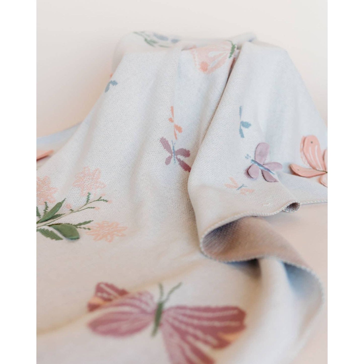 Bloom Butterfly 3D - Organic Jacquard Knit Baby Blanket