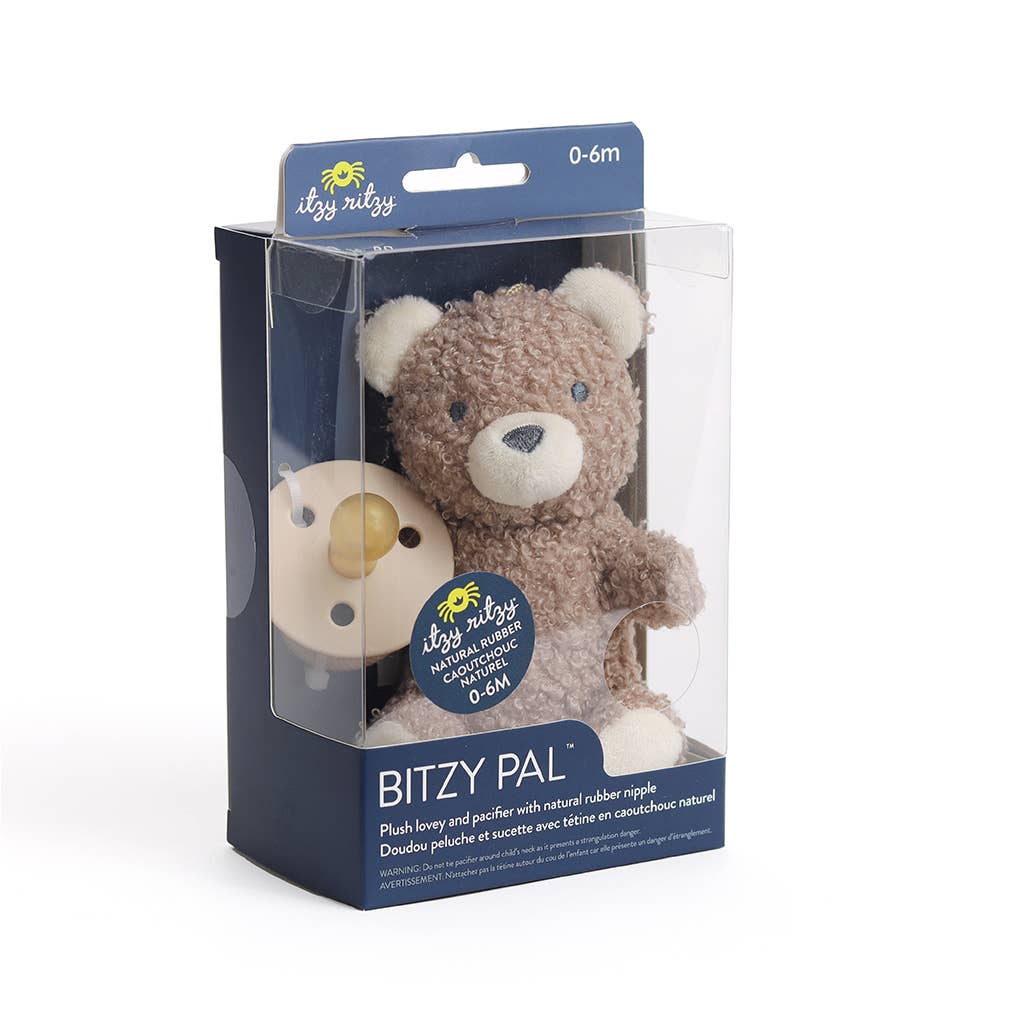 *NEW OPTIONS* Bitzy Pal Natural Rubber Pacifier & Plush