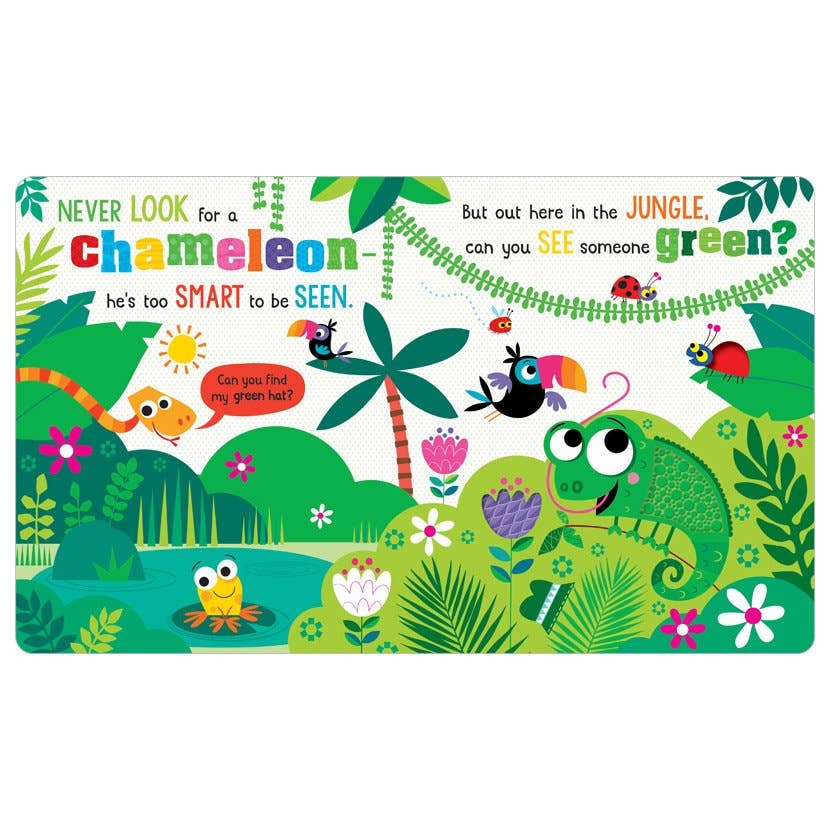 Board Book Never Look for a Chameleon!