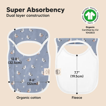 KeaBabies 8-Pack Hallo Drool Bibs