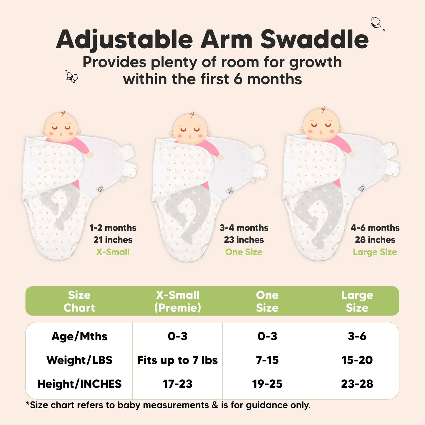 3pk Soothe Baby Swaddles 0-3 Months, Sleep Sack for Newborns