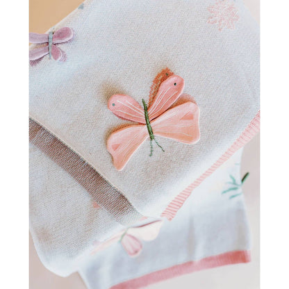 Bloom Butterfly 3D - Organic Jacquard Knit Baby Blanket