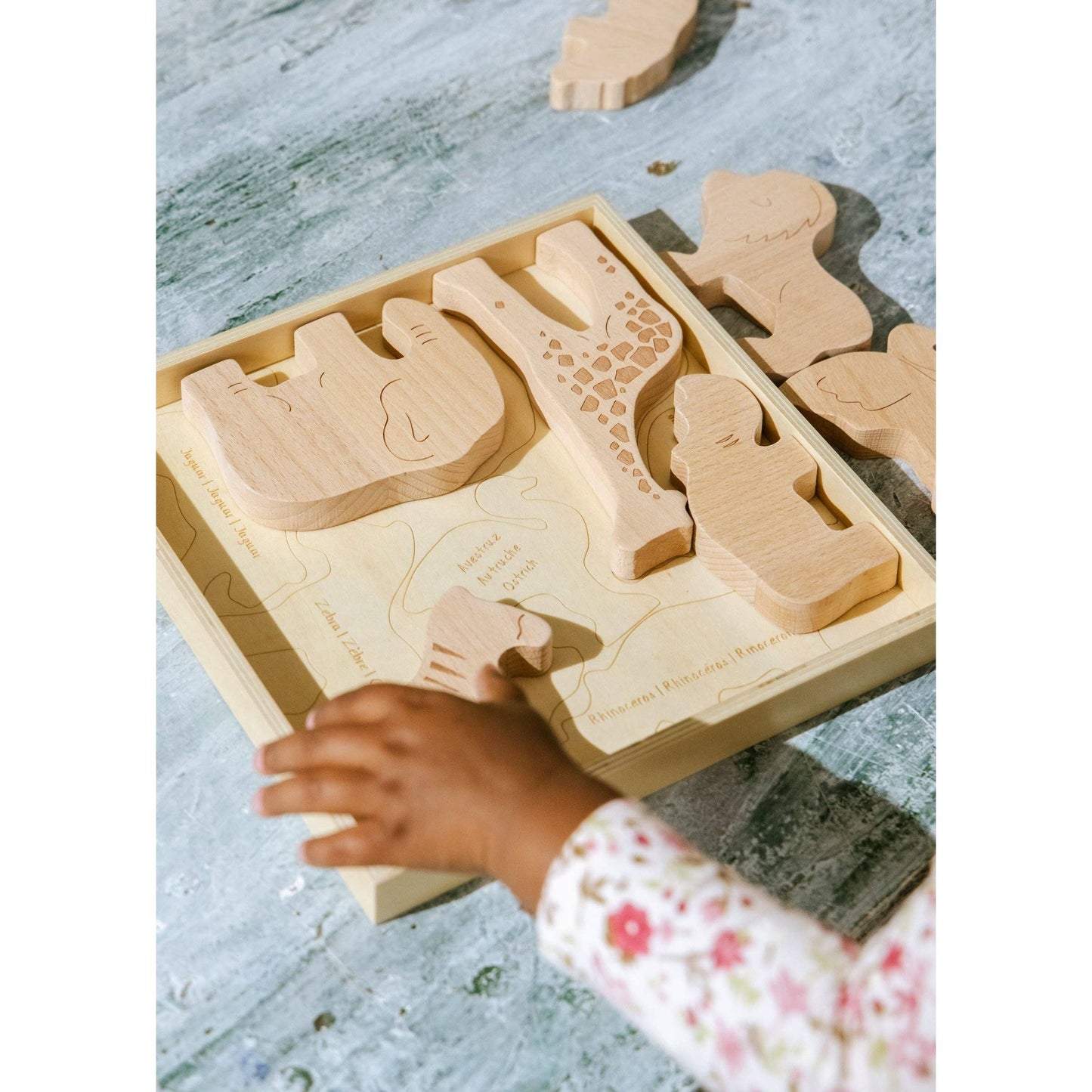 Wooden Balance Puzzle - Safari (8 pcs)
