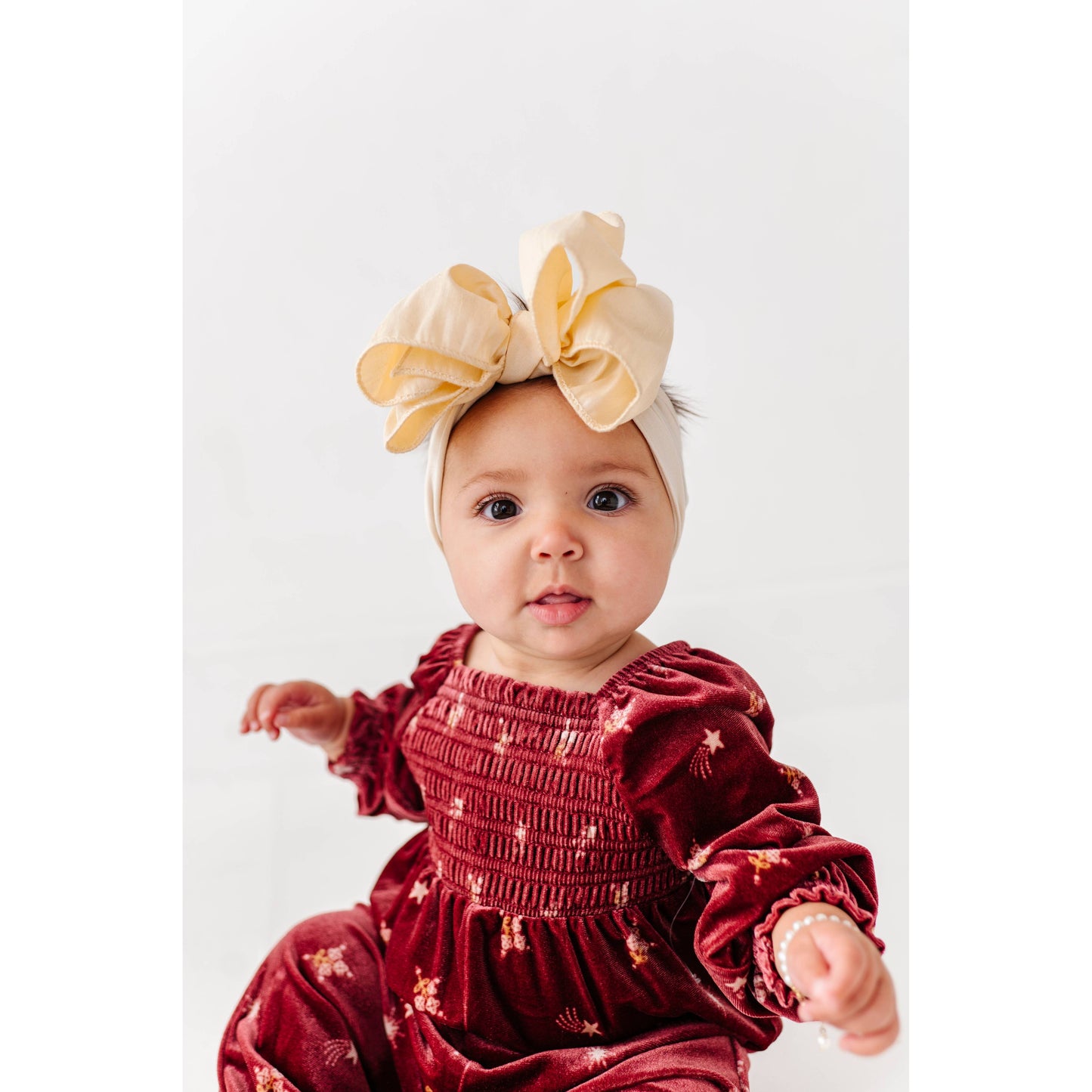 Baby Bling® Faux Silk Big Classic Bow on soft nylon headband