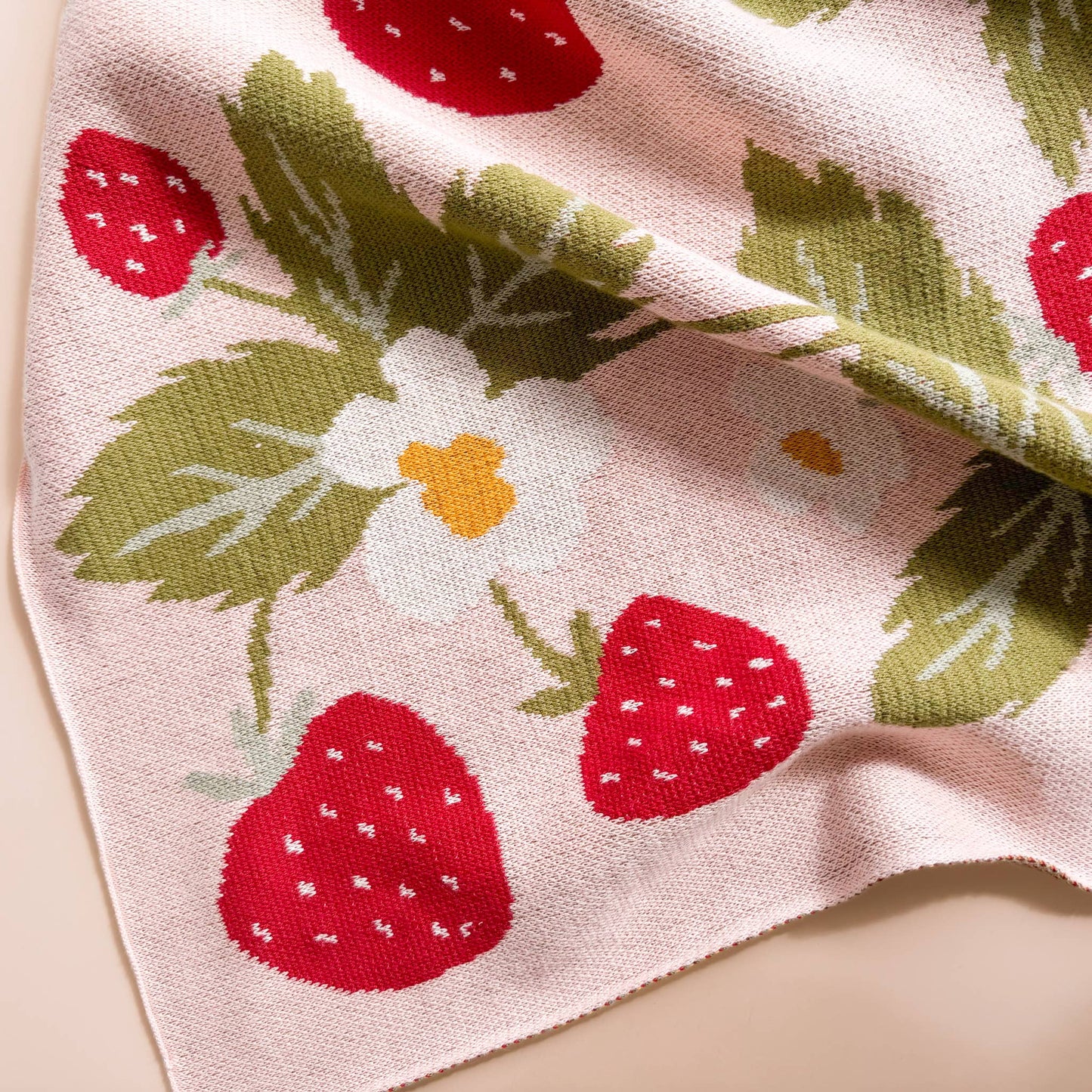 Blanket, Strawberry Bunny | Organic Cotton Kids & Baby Decor