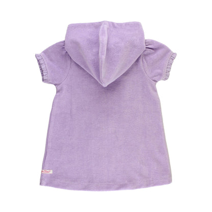 Girls Lavender Terry Full-Zip Cover Up