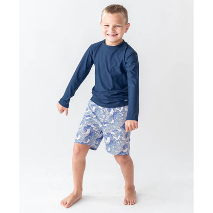 Boys Ocean Camo Swim Trunks