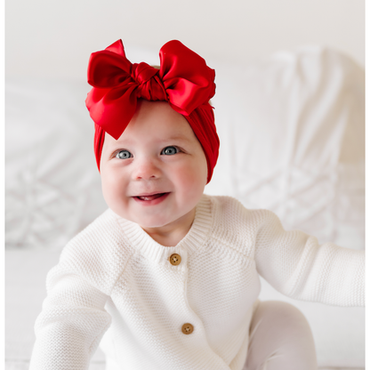Baby Bling® Satin FAB® soft nylon headband with satin bow