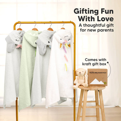 Playpals Hooded Baby Bath Towels for Newborn