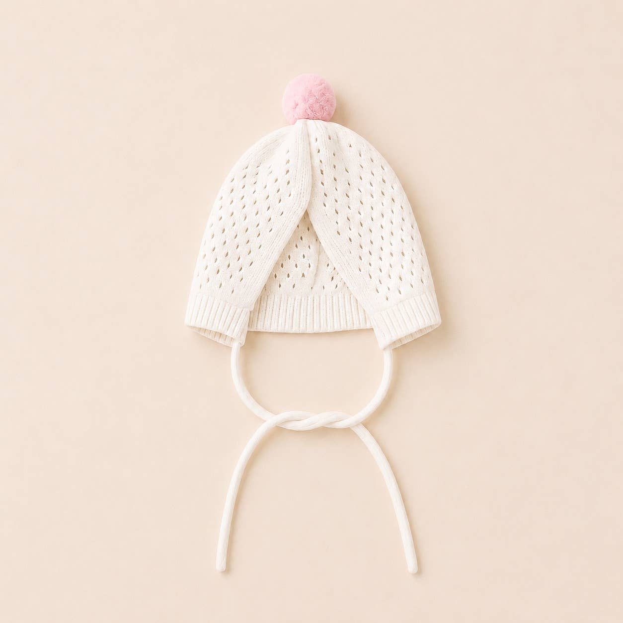Pink Rose Pointelle Knit Baby Blanket, Bonnet & Booties Set