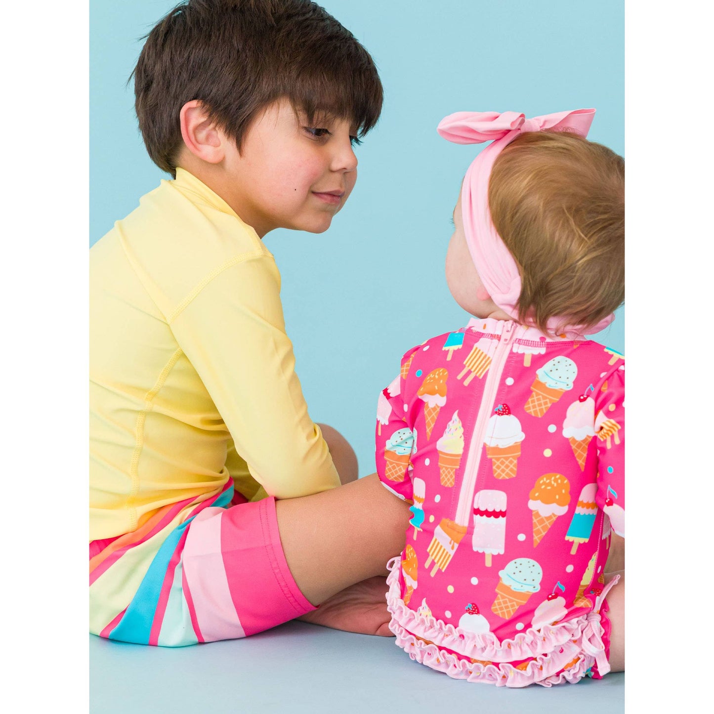Boys Banana Long Sleeve Rash Guard