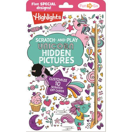 Scratch-and-Play Unicorn Hidden Pictures
