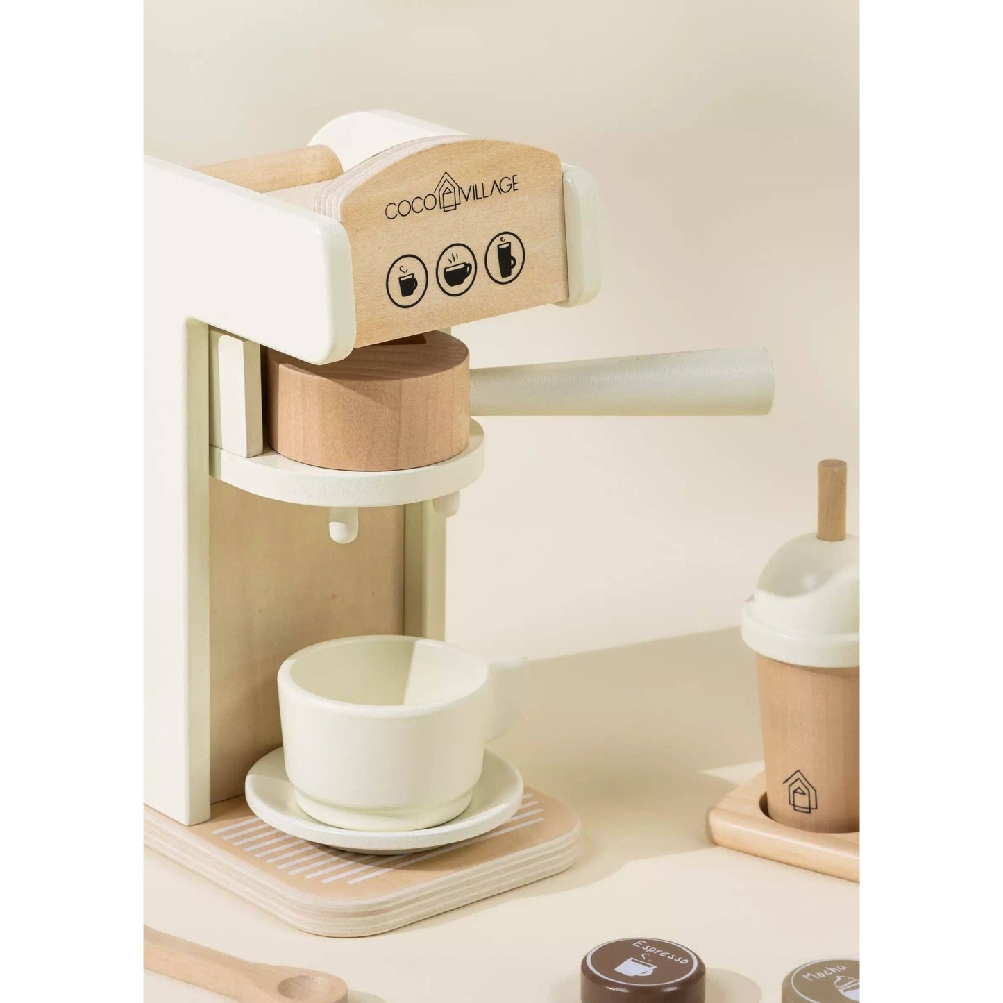 Wooden Coffee Maker Set - Foam