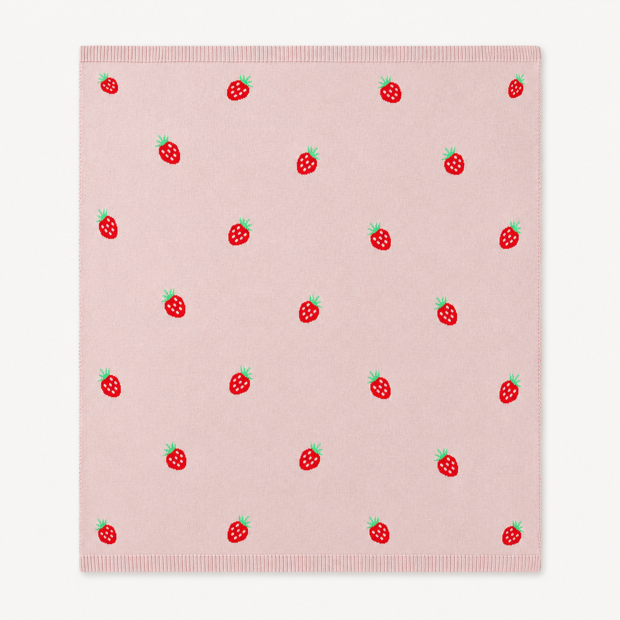 Strawberry - Organic Cotton Jacquard Baby Blanket