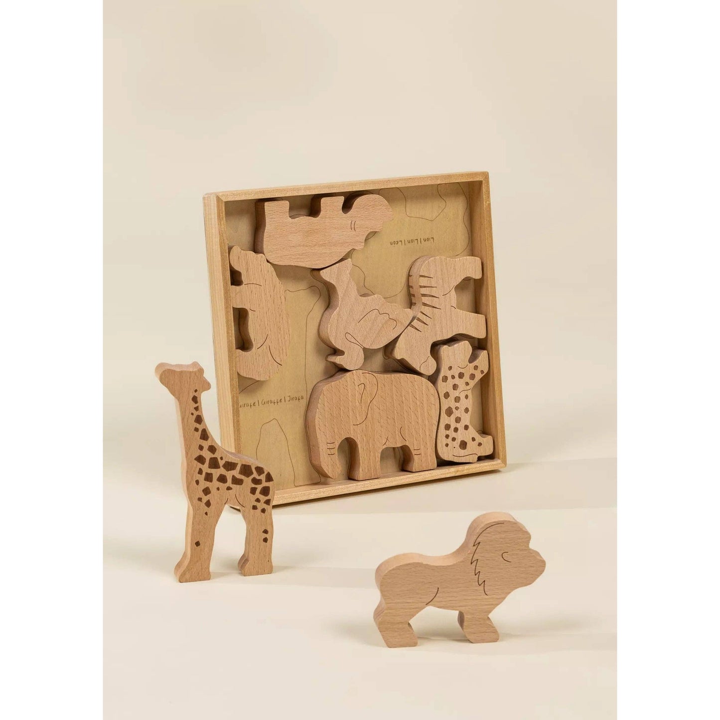 Wooden Balance Puzzle - Safari (8 pcs)