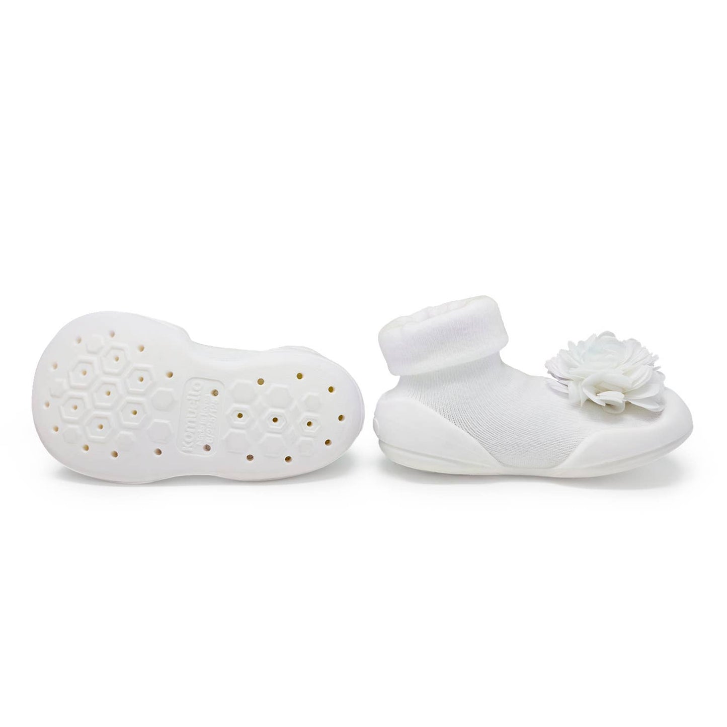 Komuello first walker baby sock shoes - Corsage -Snow
