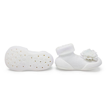 Komuello first walker baby sock shoes - Corsage -Snow