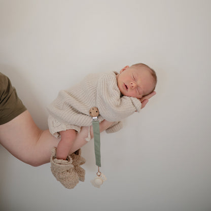 Linen Pacifier Clip 2-Pack