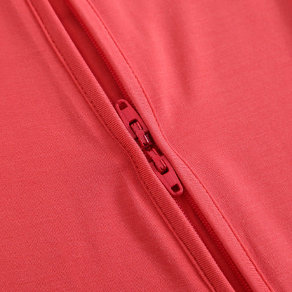 Berry Red Zippered Baby Romper