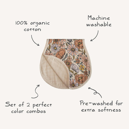 Organic Cotton Muslin Burp Cloth 2-Pack