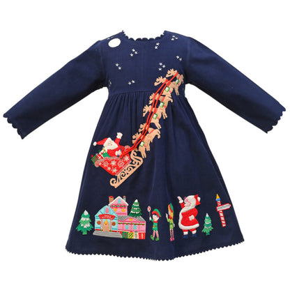 Navy Santa North Pole Dress